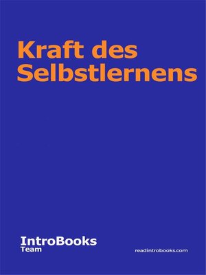 cover image of Kraft des Selbstlernens